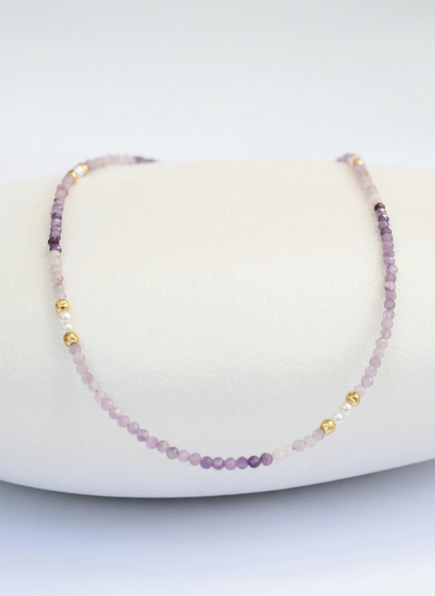 ⁦שרשרת אבני אמטיסט⁩ – תמונה ⁦4⁩