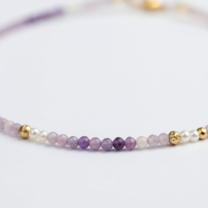 ⁦שרשרת אבני אמטיסט⁩ – תמונה ⁦5⁩