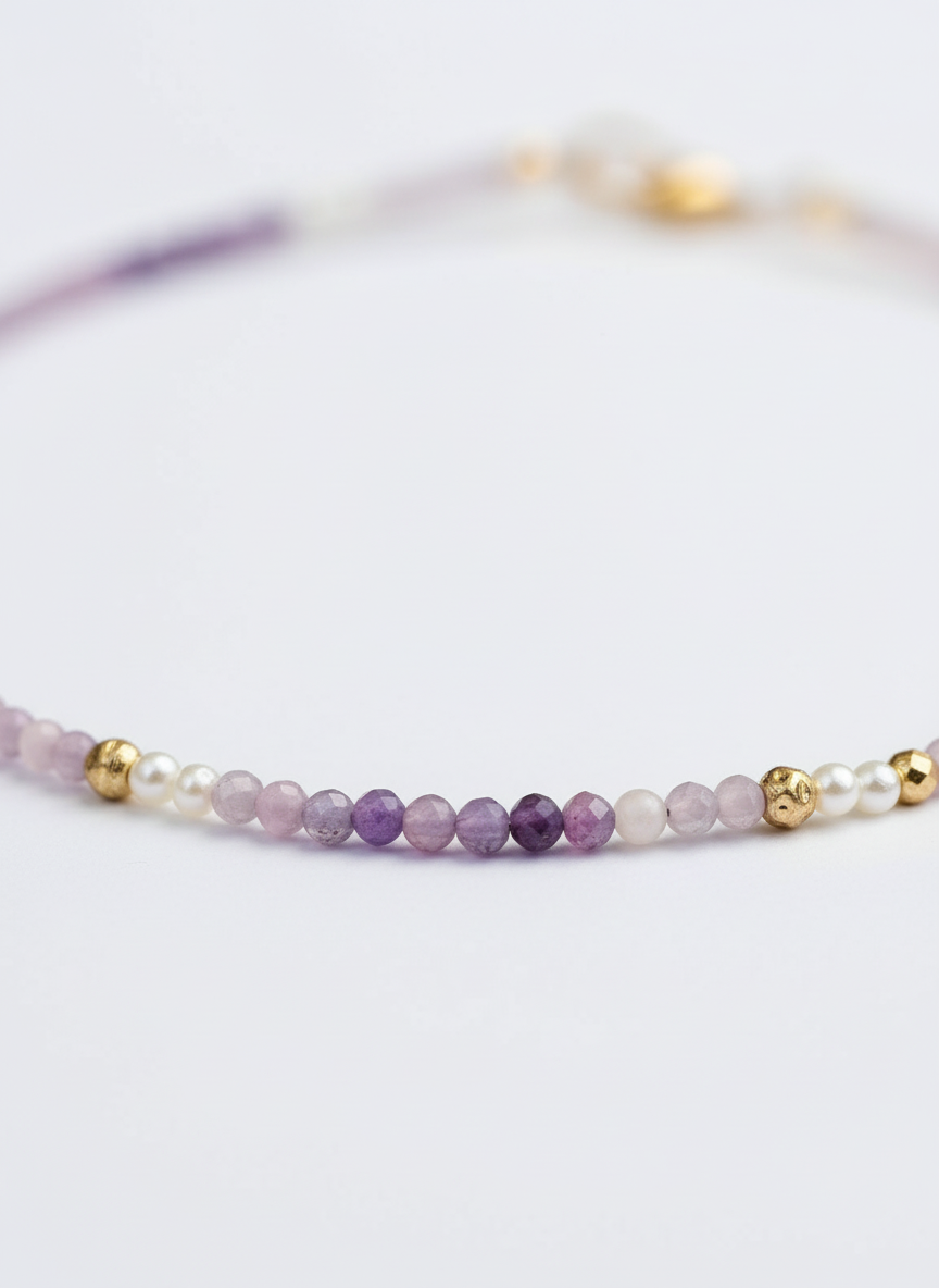 ⁦שרשרת אבני אמטיסט⁩ – תמונה ⁦5⁩