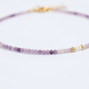 ⁦שרשרת אבני אמטיסט⁩ – תמונה ⁦1⁩