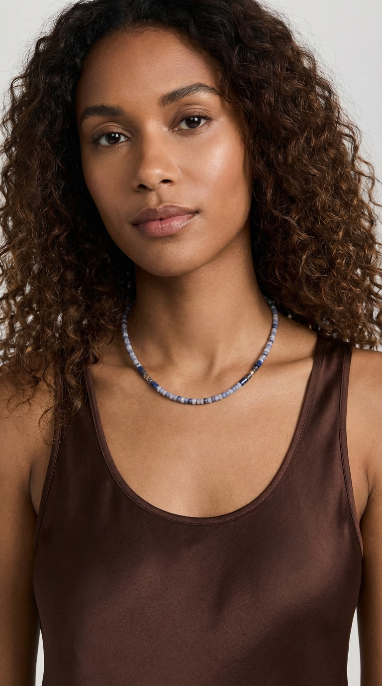 Sodlite, Lapis Lazuli and Hematite Stone Necklace - Image 2