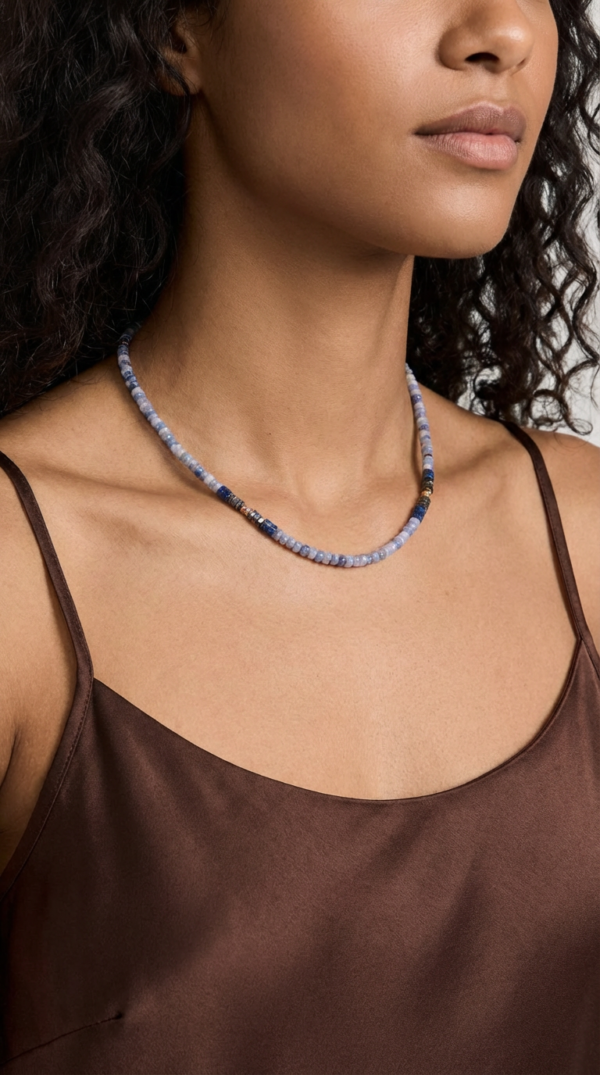 Sodlite, Lapis Lazuli and Hematite Stone Necklace