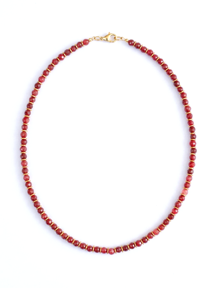 ⁦שרשרת אגת בצבע רובי⁩ – תמונה ⁦2⁩