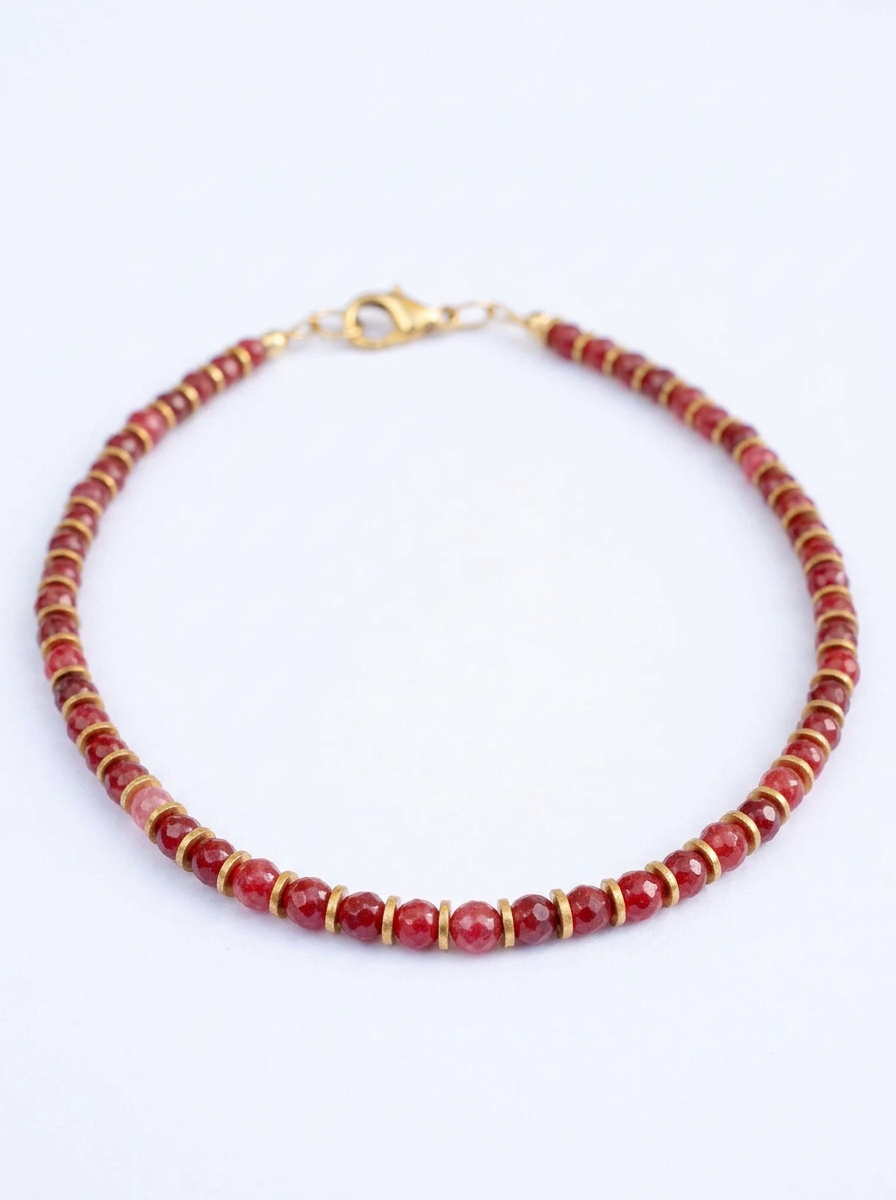 ⁦שרשרת אגת בצבע רובי⁩ – תמונה ⁦1⁩