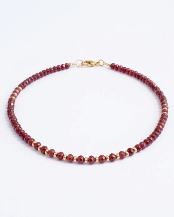 שרשרת אגת בצבע רובי