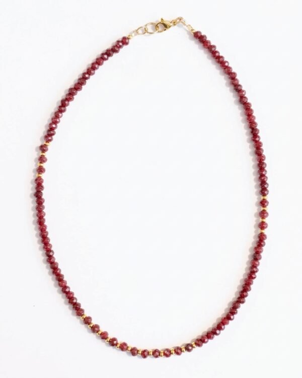 שרשרת אגת בצבע רובי