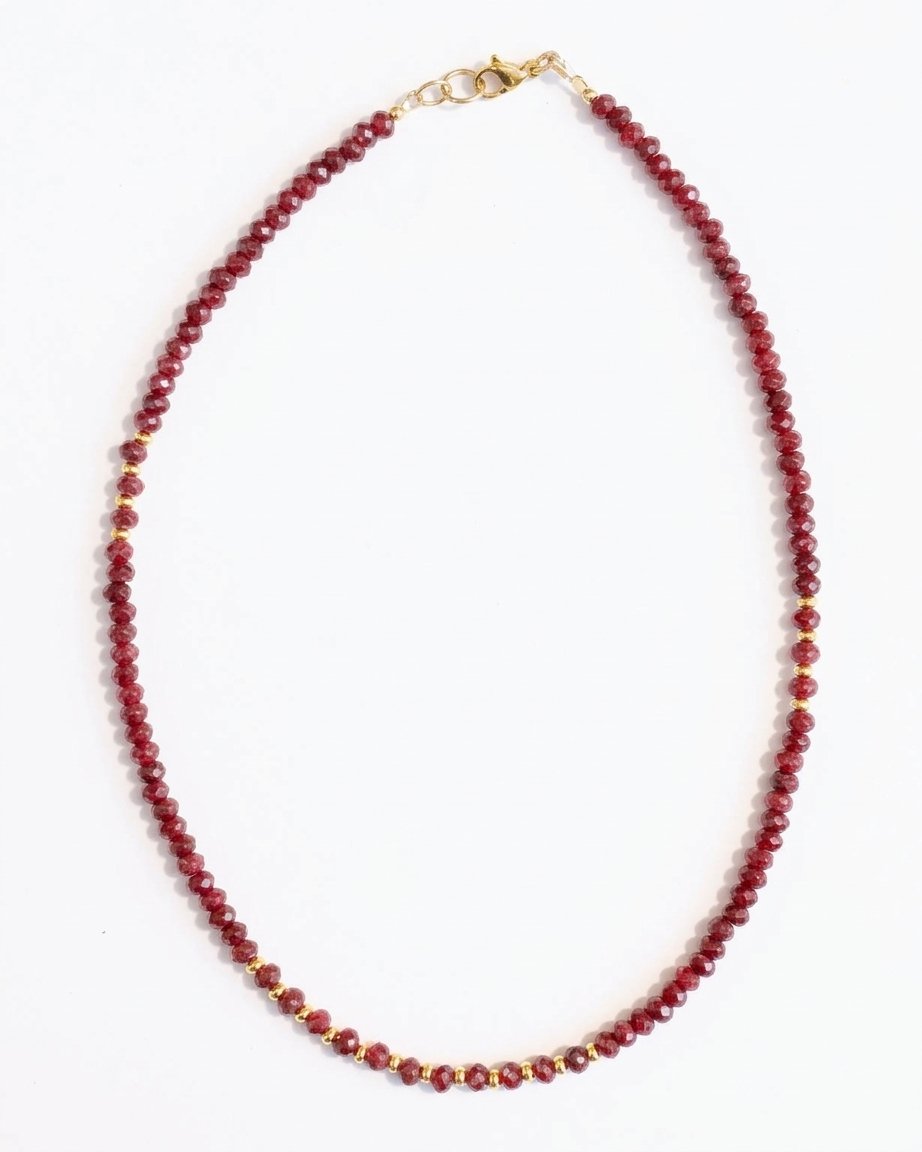 ⁦שרשרת אגת בצבע רובי⁩ – תמונה ⁦3⁩