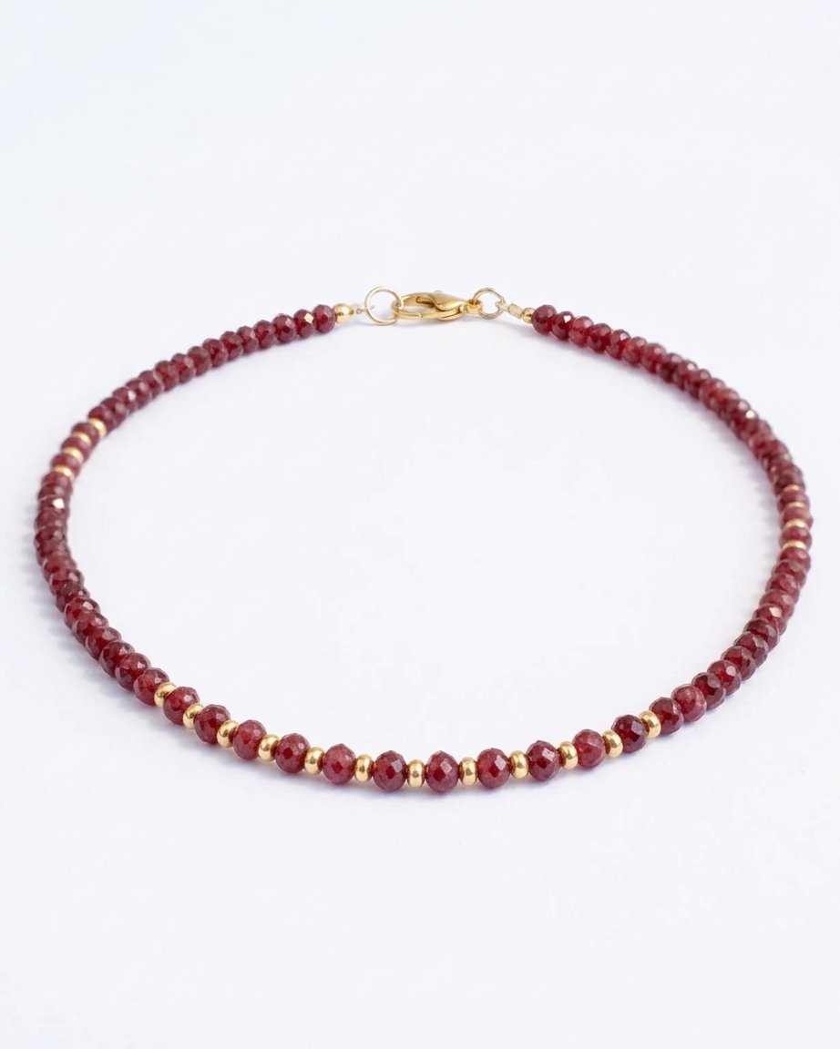 ⁦שרשרת אגת בצבע רובי⁩ – תמונה ⁦1⁩