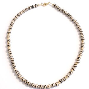 שרשרת אגת טיבטי שחור-לבן – תמונה 3