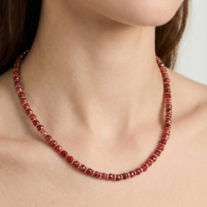 ⁦שרשרת אגת בצבע רובי⁩ – תמונה ⁦3⁩