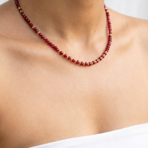 ⁦שרשרת אגת בצבע רובי⁩ – תמונה ⁦2⁩