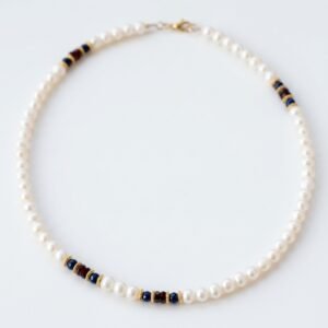 שרשרת פנינים, אבני לאפיס לאזולי וגרנט – תמונה 2