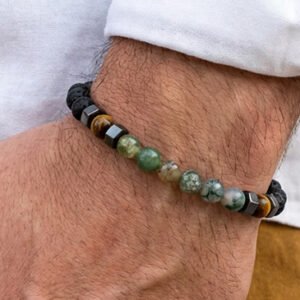 צמיד אבני לבה, המטייט, אגת הודית – תמונה 2